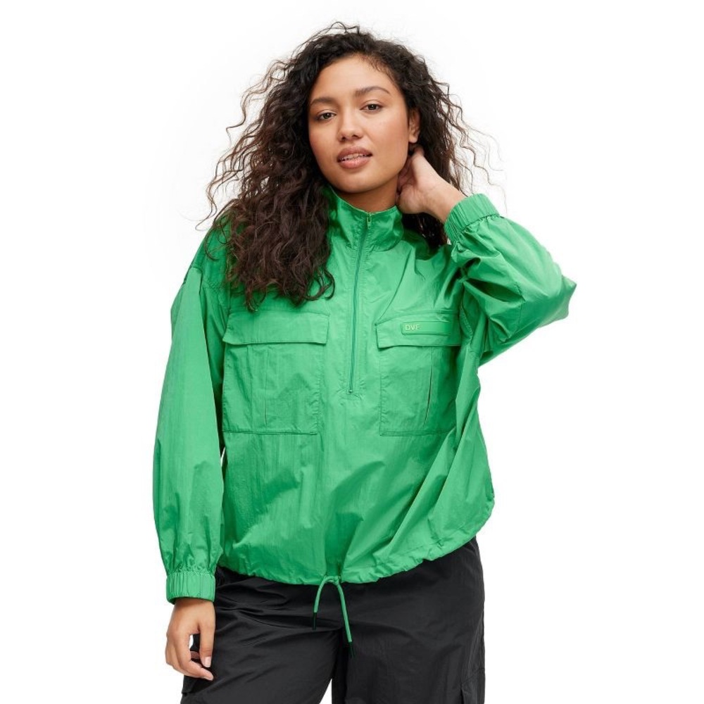 DVF Women's Nylon Packable Long Sleeve Half Zip Jacket - Picture 3 of 6